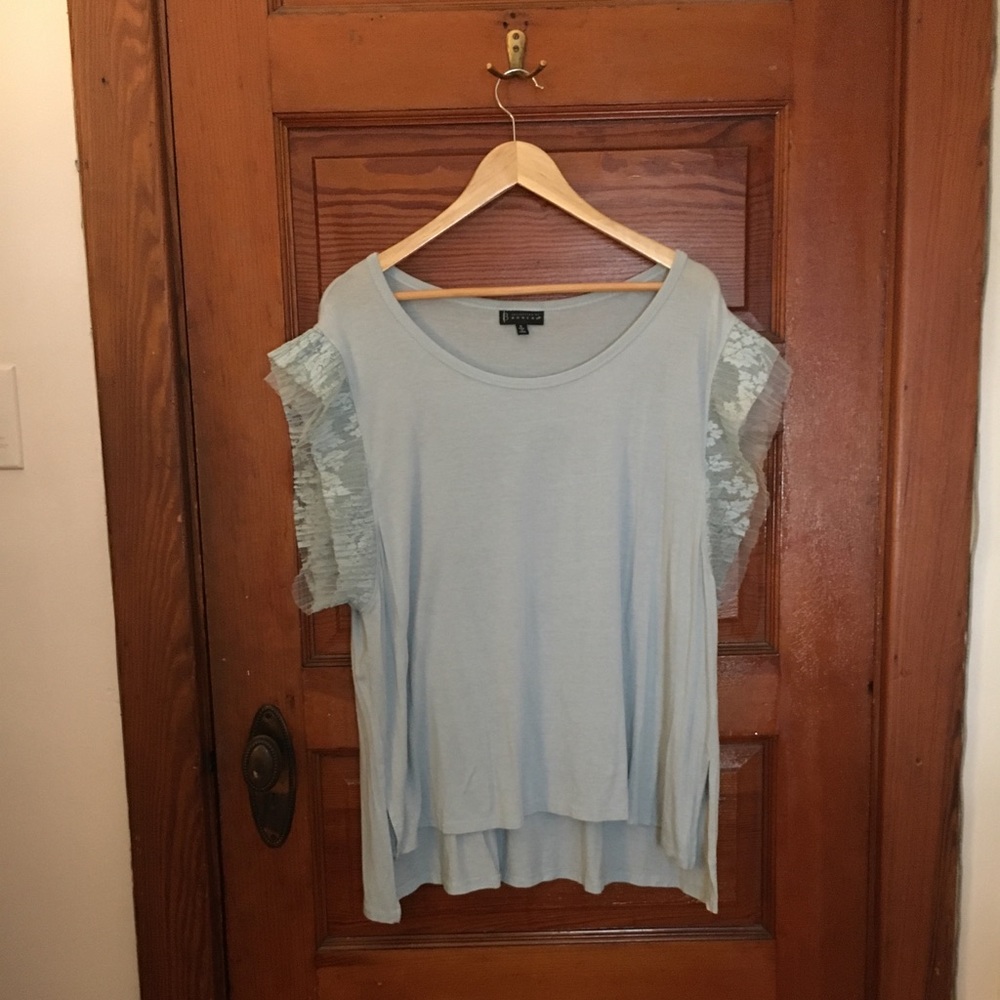 baby blue lace shirt